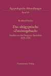 Book cover for Das Altagyptische 'zweiwegebuch'