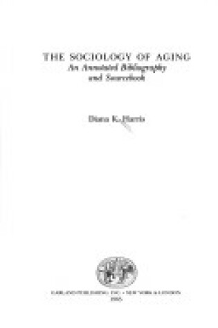 Cover of Sociology of Aging Annot