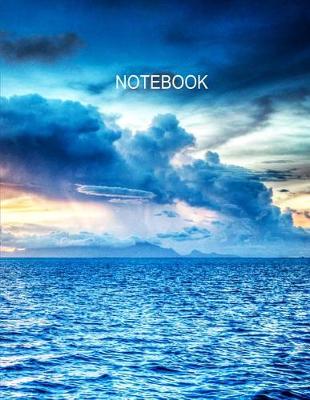Book cover for Notebook. Blue Sky And Ocean Cover. Composition Notebook. College Ruled. 8.5 x 11. 120 Pages.