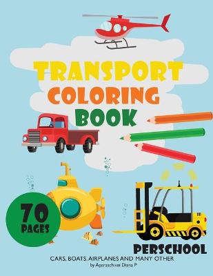 Book cover for transport coloring book