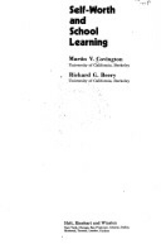 Cover of Self-worth and School Learning