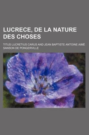 Cover of Lucrece, de La Nature Des Choses (1)