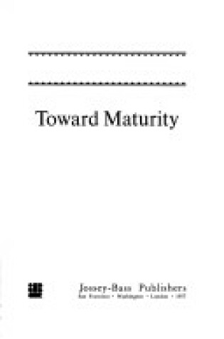 Cover of Toward Maturity