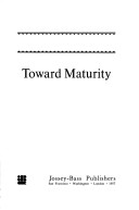 Cover of Toward Maturity