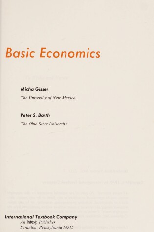 Cover of Basic Economics