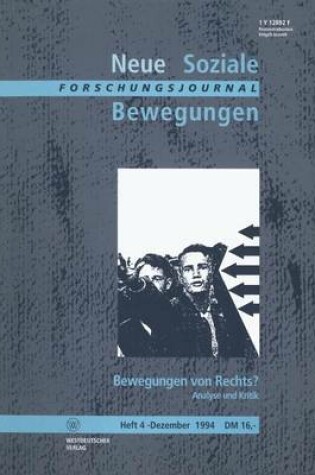 Cover of Forschungsjournal Neue Soziale Bewegungen