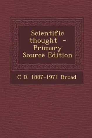 Cover of Scientific Thought - Primary Source Edition