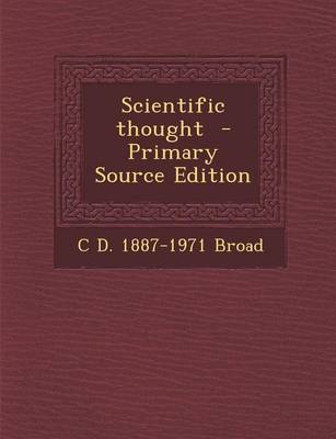 Book cover for Scientific Thought - Primary Source Edition