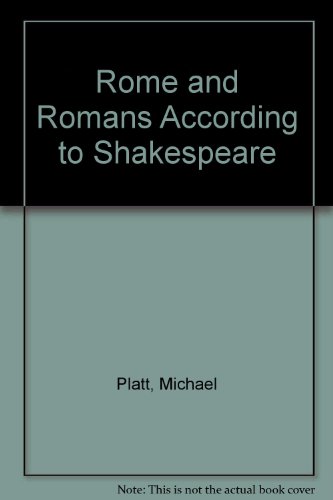 Book cover for Rome and Romans According to Shakespeare