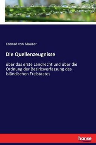 Cover of Die Quellenzeugnisse