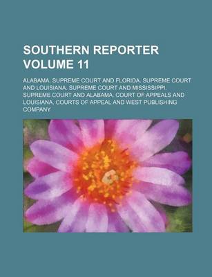 Book cover for Southern Reporter Volume 11