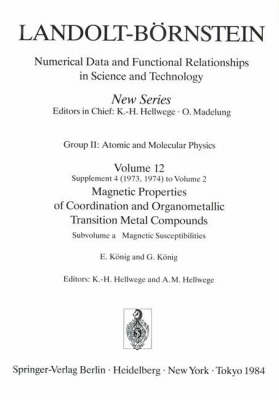 Book cover for Magnetic Susceptibilities / Magnetische Suszeptibilitäten