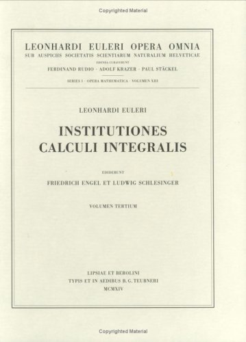 Book cover for Institutiones calculi integralis 3rd part