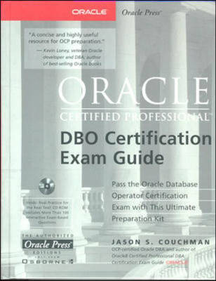 Cover of Oracle Certified Professional DBO Certification Exam Guide