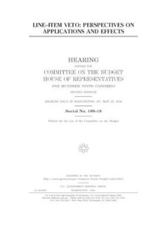 Cover of Line-item veto
