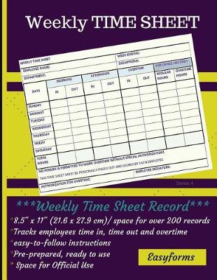 Book cover for Weekly Time Sheet Series 4