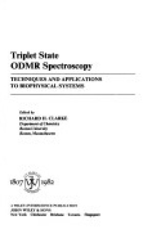 Cover of Triplet State Optically Detected Magnetic Resonance Spectroscopy