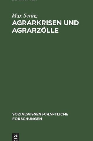 Cover of Agrarkrisen und Agrarzölle