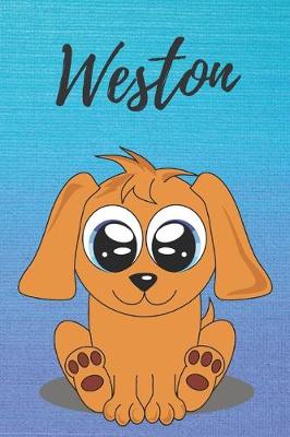 Book cover for Weston dog coloring book / notebook / journal / diary