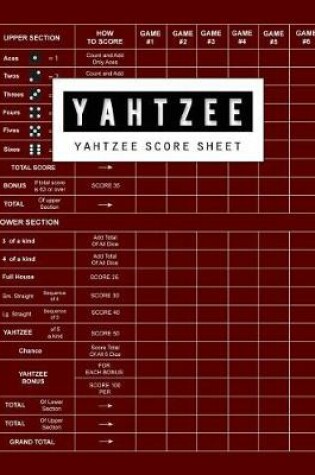 Cover of Yahtzee Scoresheet