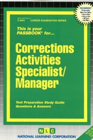 Cover of Corrections Activities Specialist/Manager