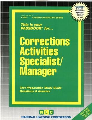 Book cover for Corrections Activities Specialist/Manager