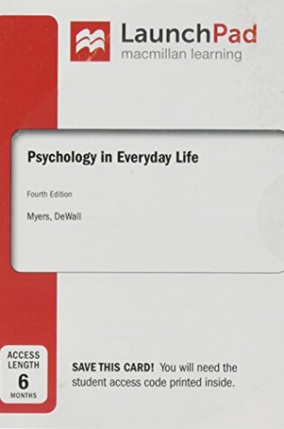Cover of Launchpad for Psychology in Everyday Life (Six Month Access)