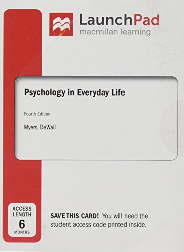 Book cover for Launchpad for Psychology in Everyday Life (Six Month Access)