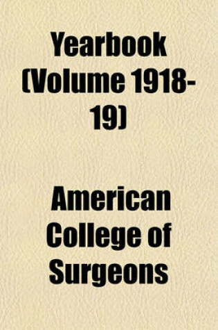 Cover of Yearbook (Volume 1918-19)