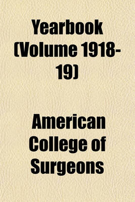 Book cover for Yearbook (Volume 1918-19)