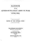 Cover of Handbook of the Austro-Hungarian Army in War, June 1918