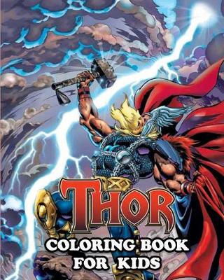 Book cover for Thor Coloring Book for Kids