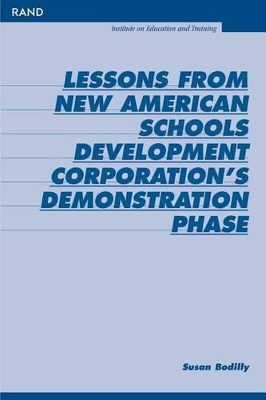 Book cover for Lessons from New American Schools Development Corporation's Demonstration Phase