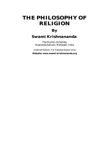 Book cover for The Philosophy of Religion