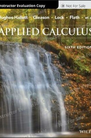 Cover of Applied Calculus, Sixth Edition Evaluation Copy