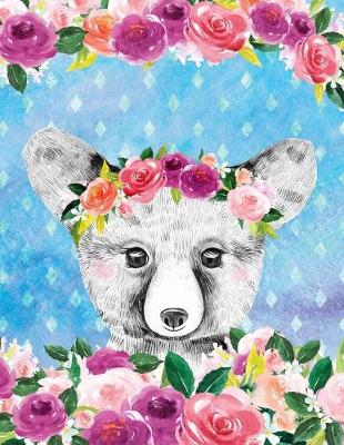 Cover of Big Fat Bullet Style Journal Cute Baby Bear In Flowers