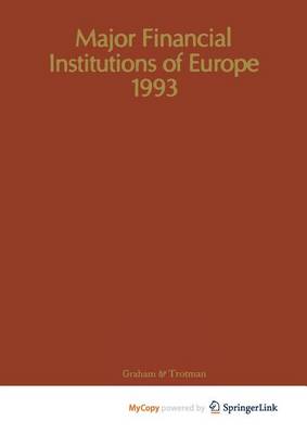Book cover for Major Financial Institutions of Europe 1993