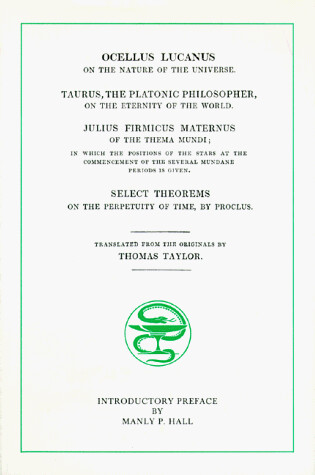 Cover of On the Nature of the Universe and Other Works