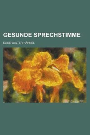 Cover of Gesunde Sprechstimme