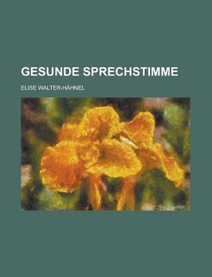 Book cover for Gesunde Sprechstimme