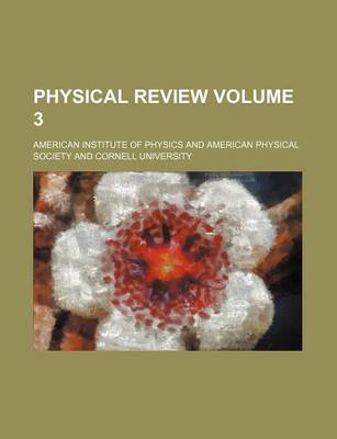 Book cover for Physical Review Volume 3