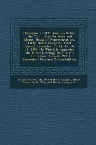 Cover of Philippine Tariff