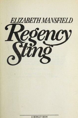Cover of Regency Sting