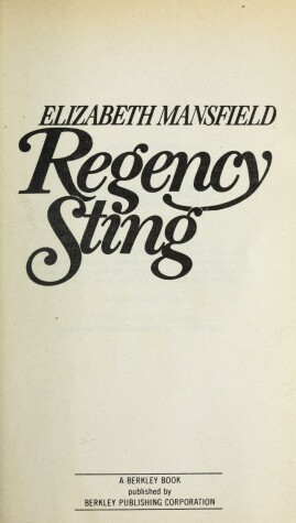 Book cover for Regency Sting