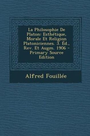 Cover of La Philosophie de Platon