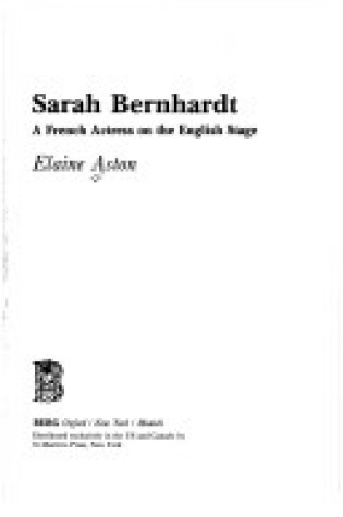 Cover of Sarah Bernhardt