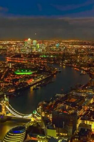 Cover of Panoramic Aerial View of London, England at Night