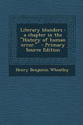 Cover of Literary Blunders