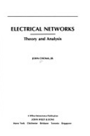 Cover of Electrical Networks