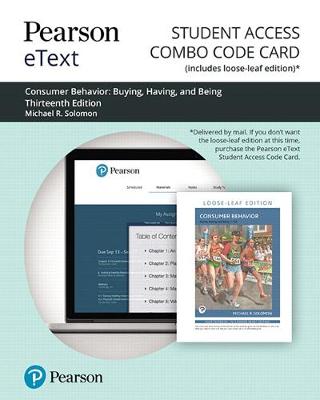 Book cover for Pearson Etext for Consumer Behavior -- Combo Access Card